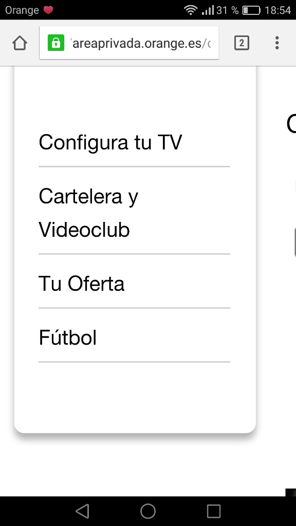Configuración tv