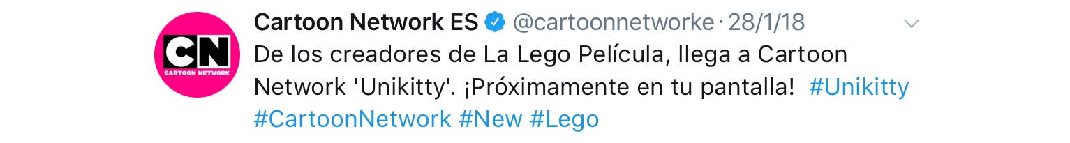 Unkity en Cartoon Network Twitter oficial